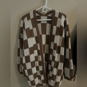 - Brown & White Cardigan